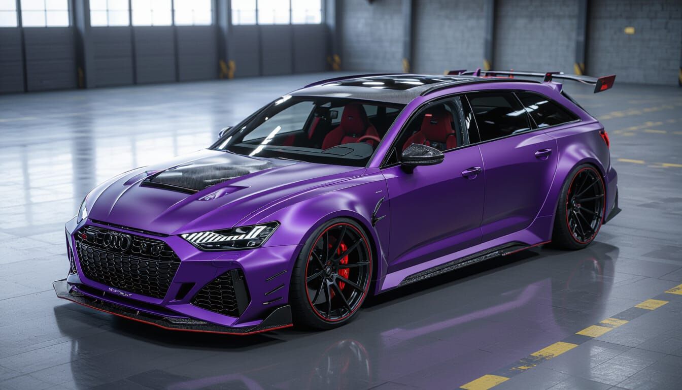 Customized 2025 Audi RS6 Avant in Matte Purple
