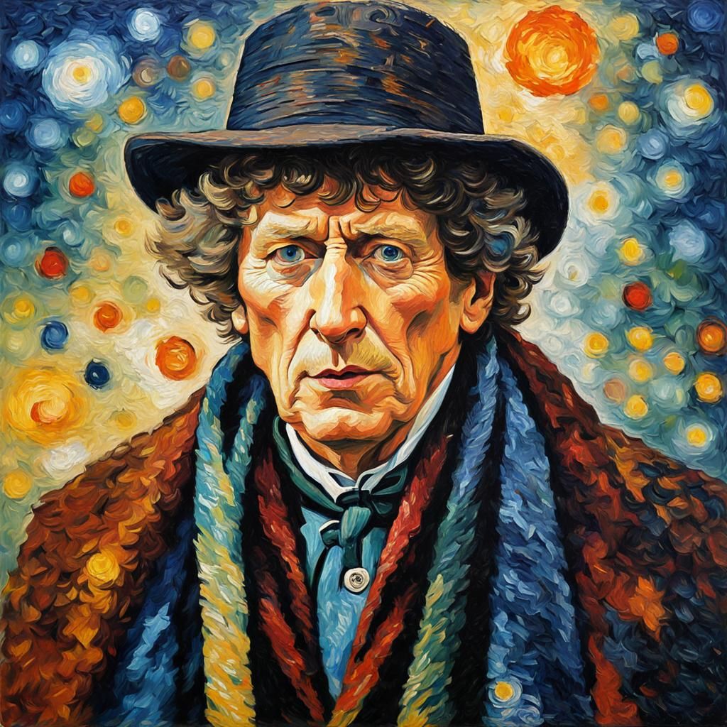 Doctor Who Portrait in Van Gogh Style