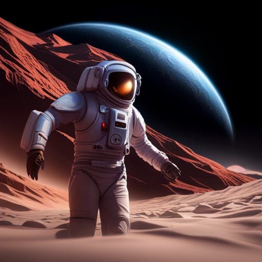 Astronaut Galaxy Designer: Detailed Fantasy Concept Art