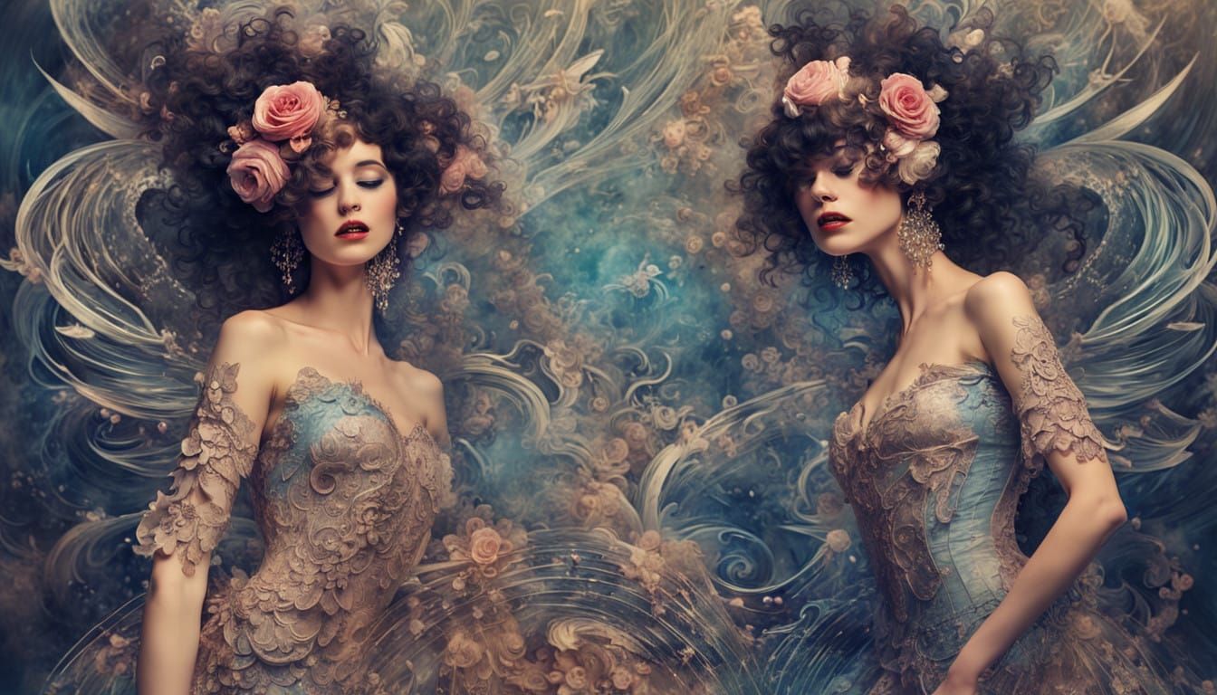 Eleanor and Karla Gutöhrlein beautiful twins models 20s styl...