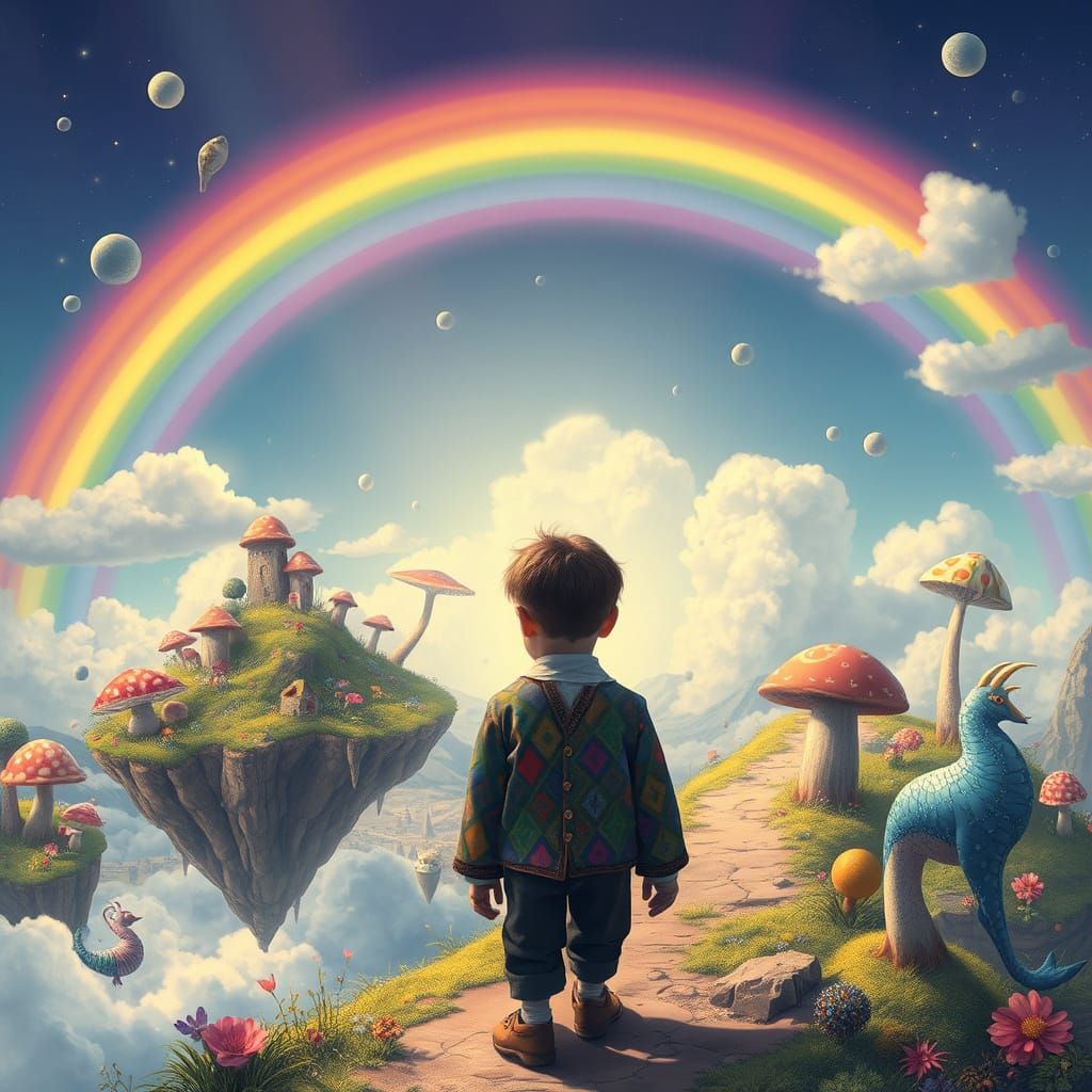 Dreamlike World of Whimsy and Wonder in Vibrant Colors