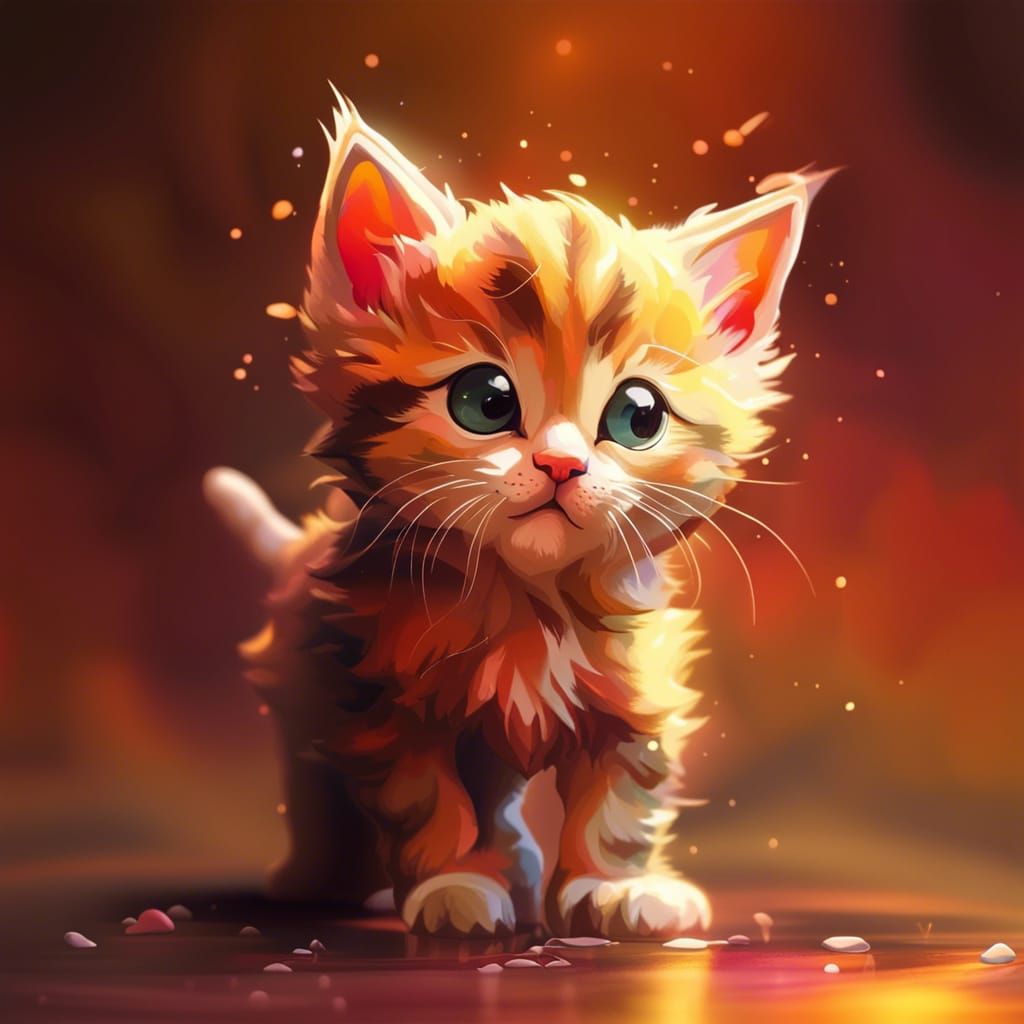 Cutest Kitten in the World: Hyperrealistic Splash Art