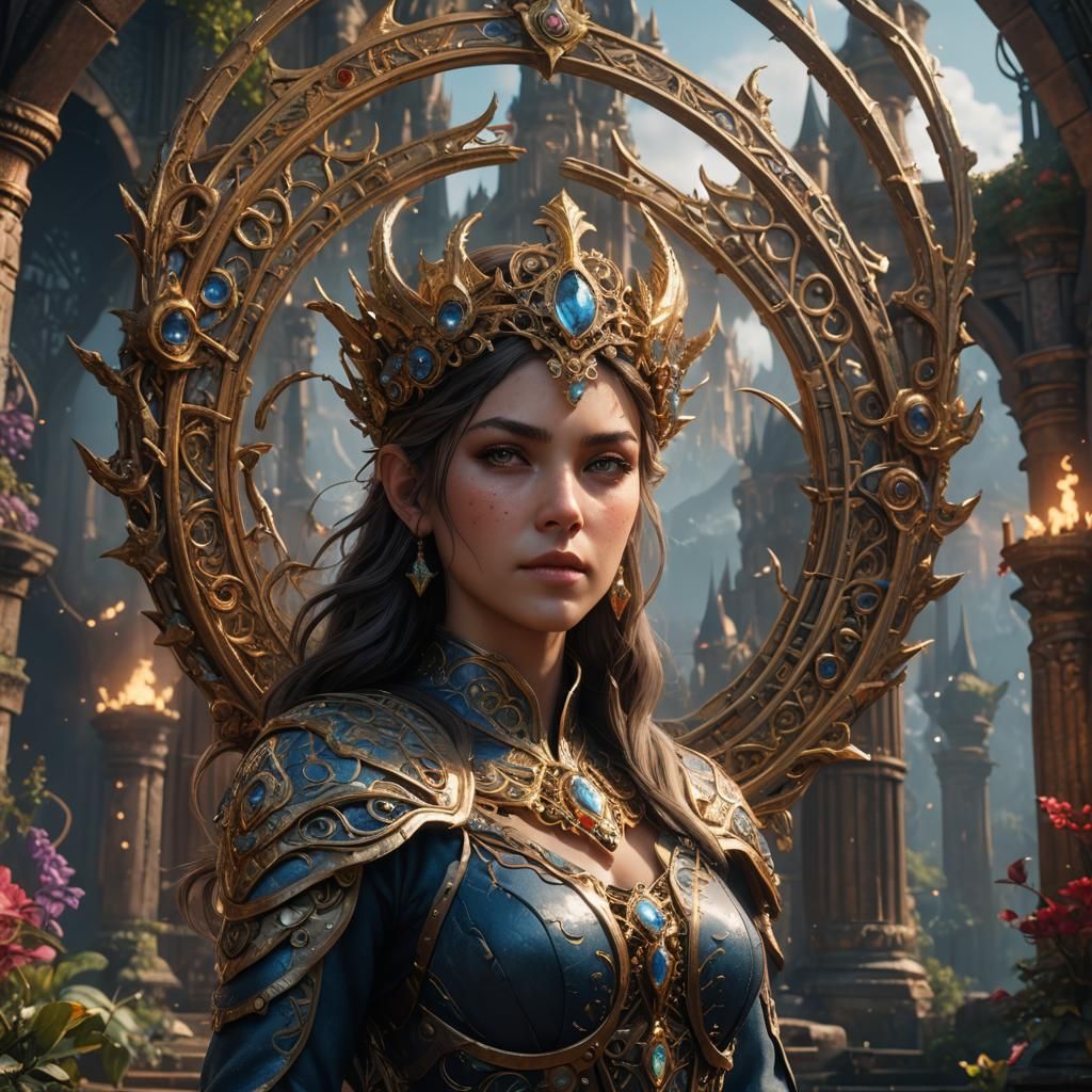 Alluring Charisma Circlet: Detailed Fantasy Concept Art