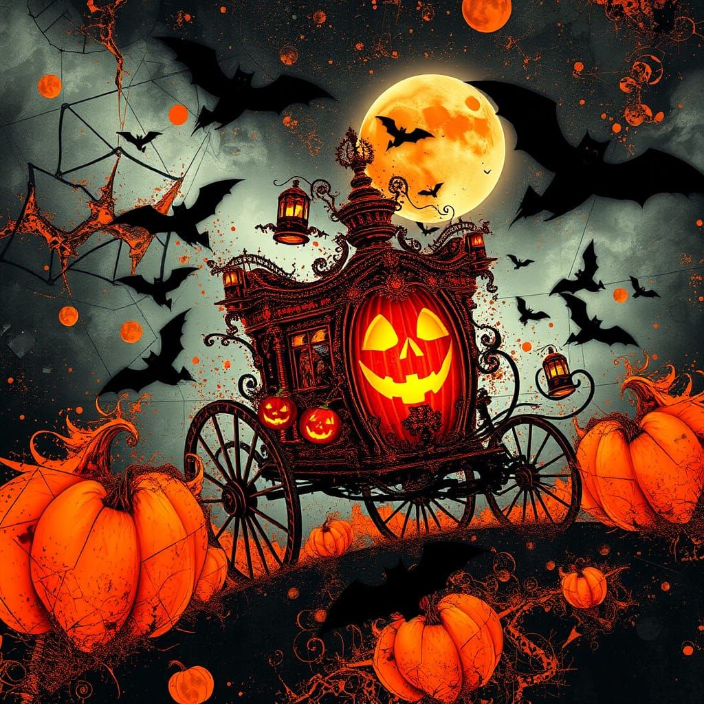 Fractal Xenographic Collage in Glitch Art Style