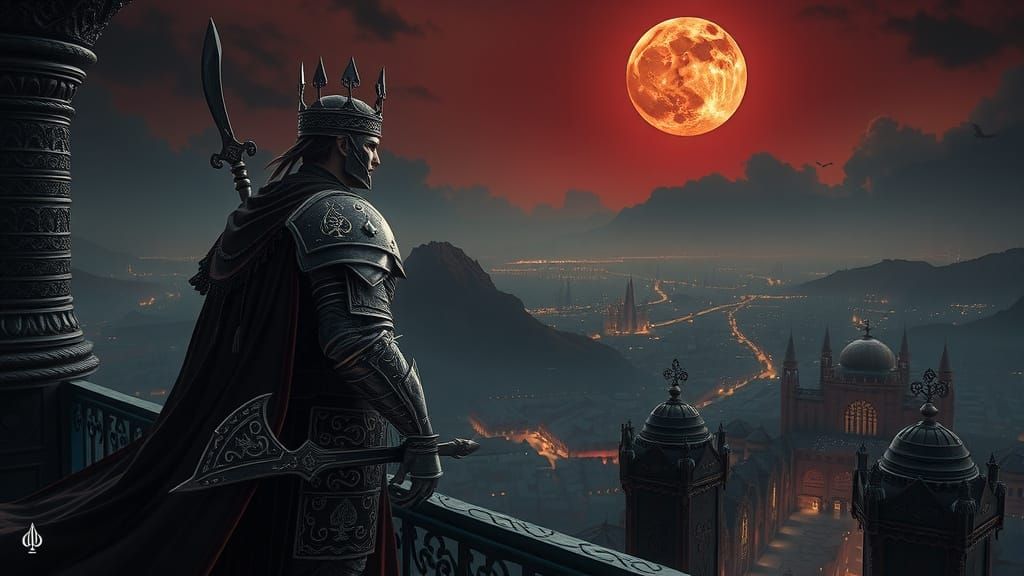 Battle-Hardened King of Spades Surveys Gothic Kingdom