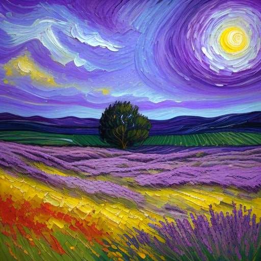 Irish Wolfhound in Wildflowers: An Impasto Oil Painting