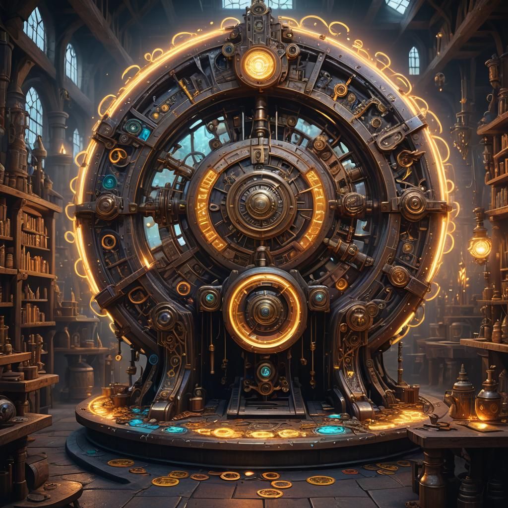 Arcane Machine in Wizard's Workshop: Fantasy Concept Art