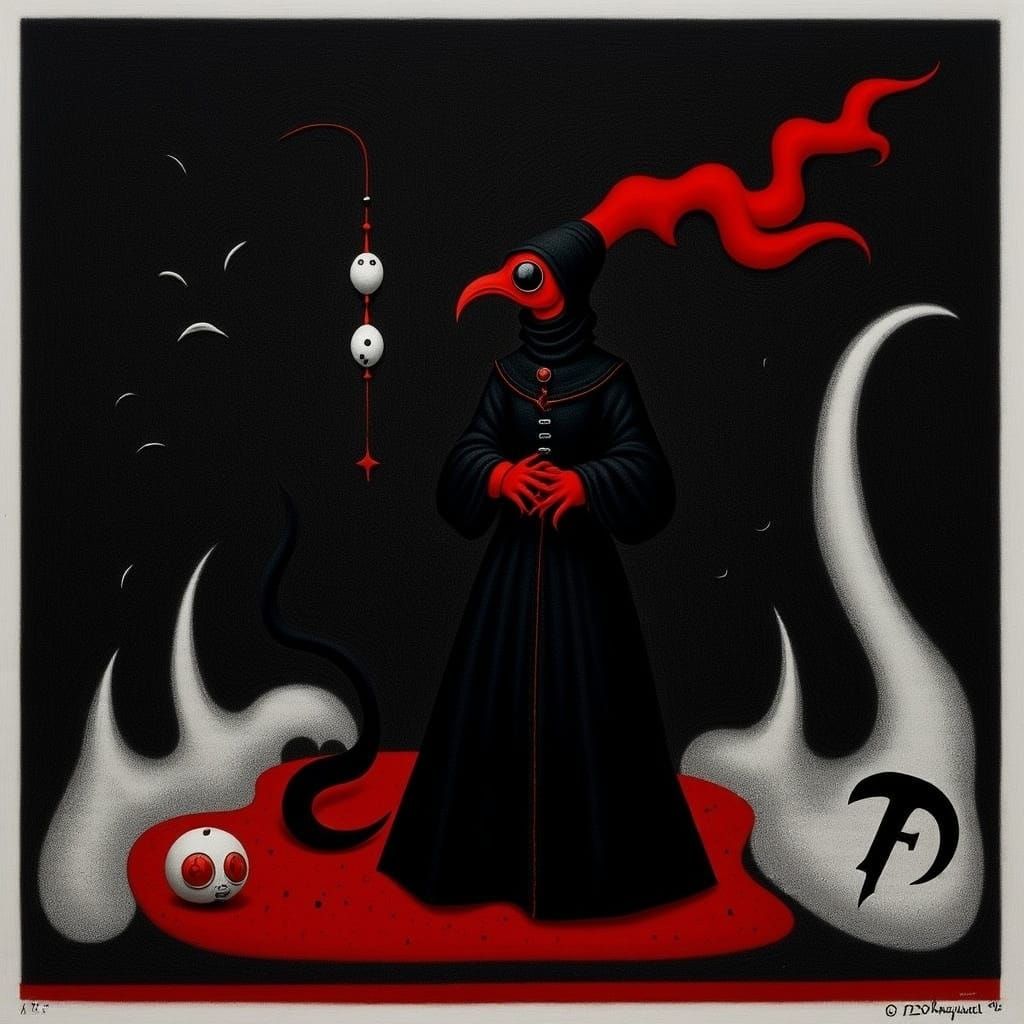 Evil Medieval Landscape with Wind and Flames