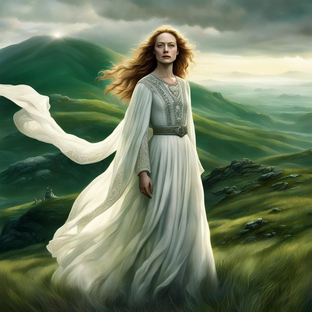 Eowyn in Detailed Matte Painting Style