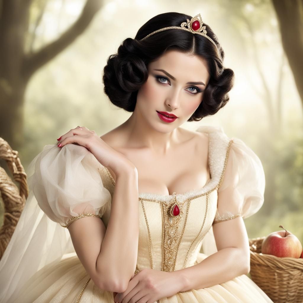 Attractive Snow White AI Image