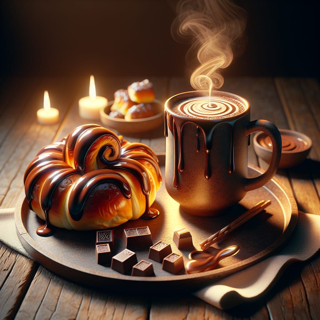 Warm and Cozy Chocolate Still Life