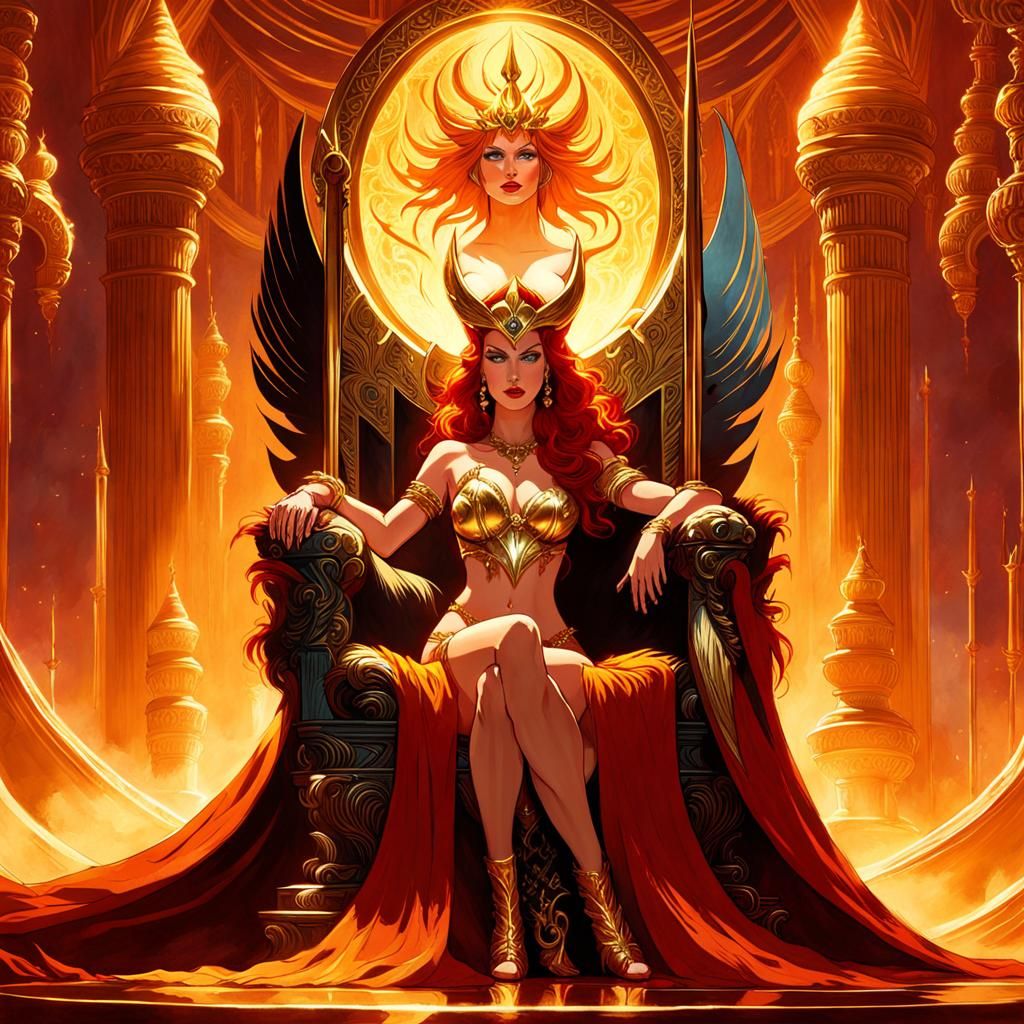 Dejah Thoris Neko in Opulent Throne Room