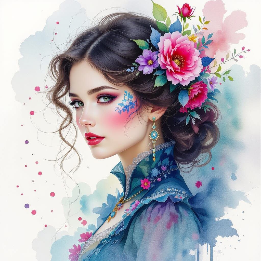 Ethereal Fantasy Art in Watercolour Style
