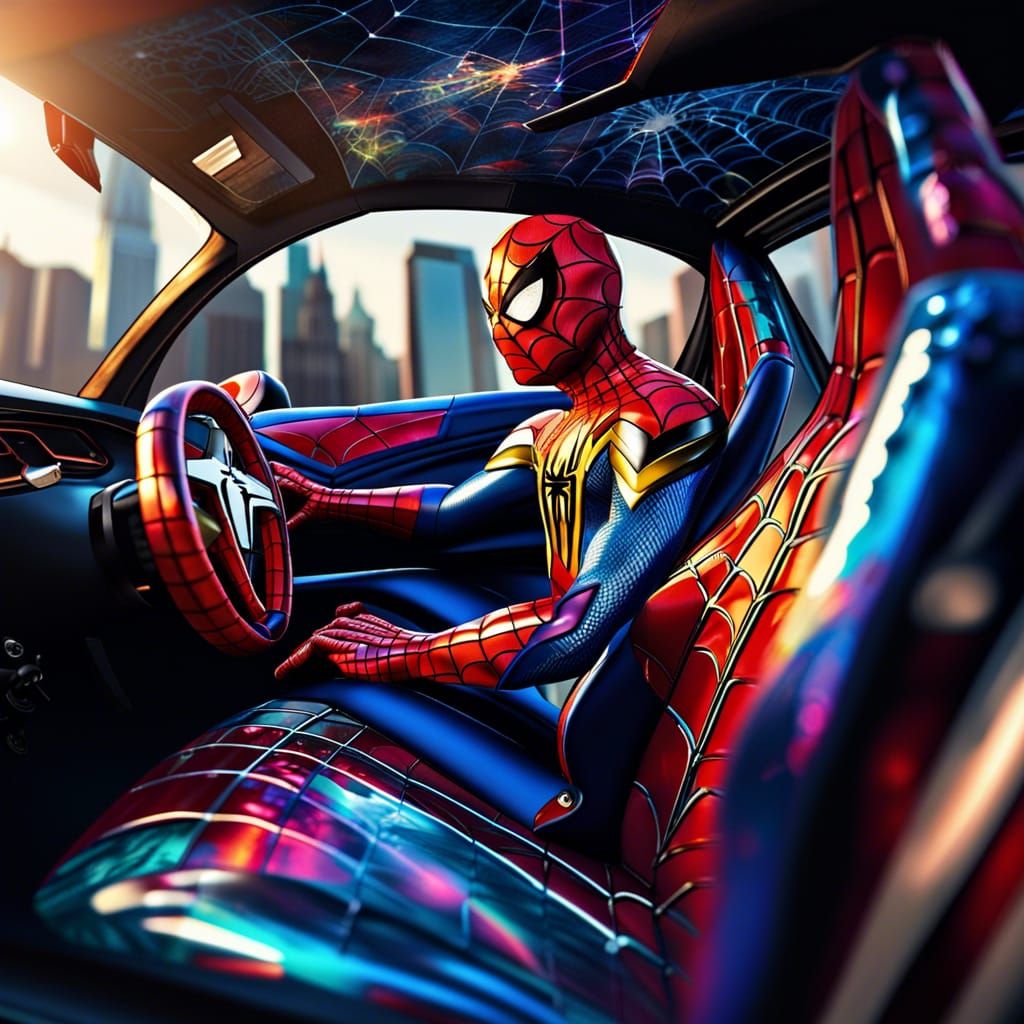 SpiderMan new car 🚗