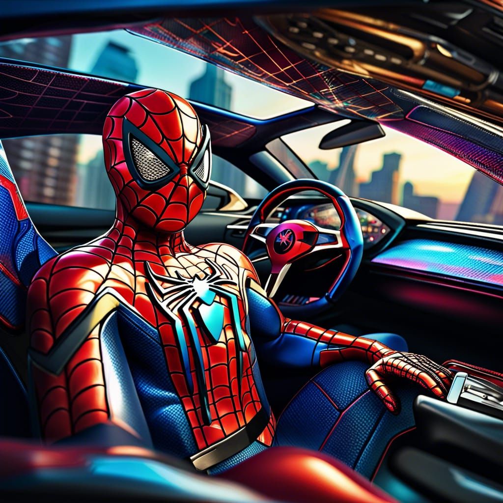 SpiderMan new car 🚗