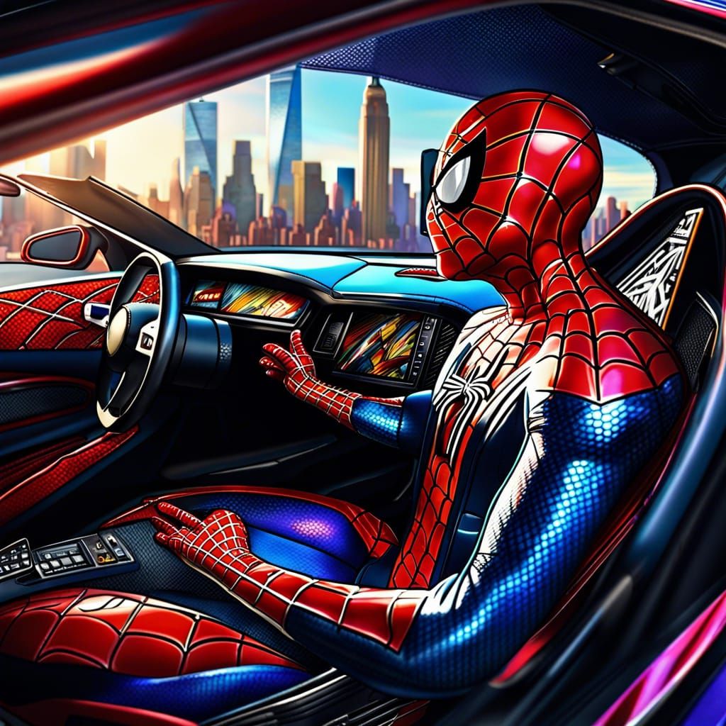 SpiderMan new car 🚗
