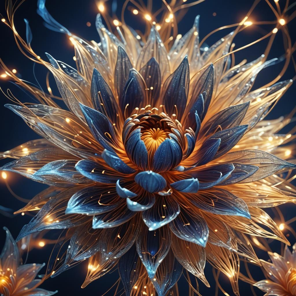 Glowing String Flower: Fantasy Concept Art