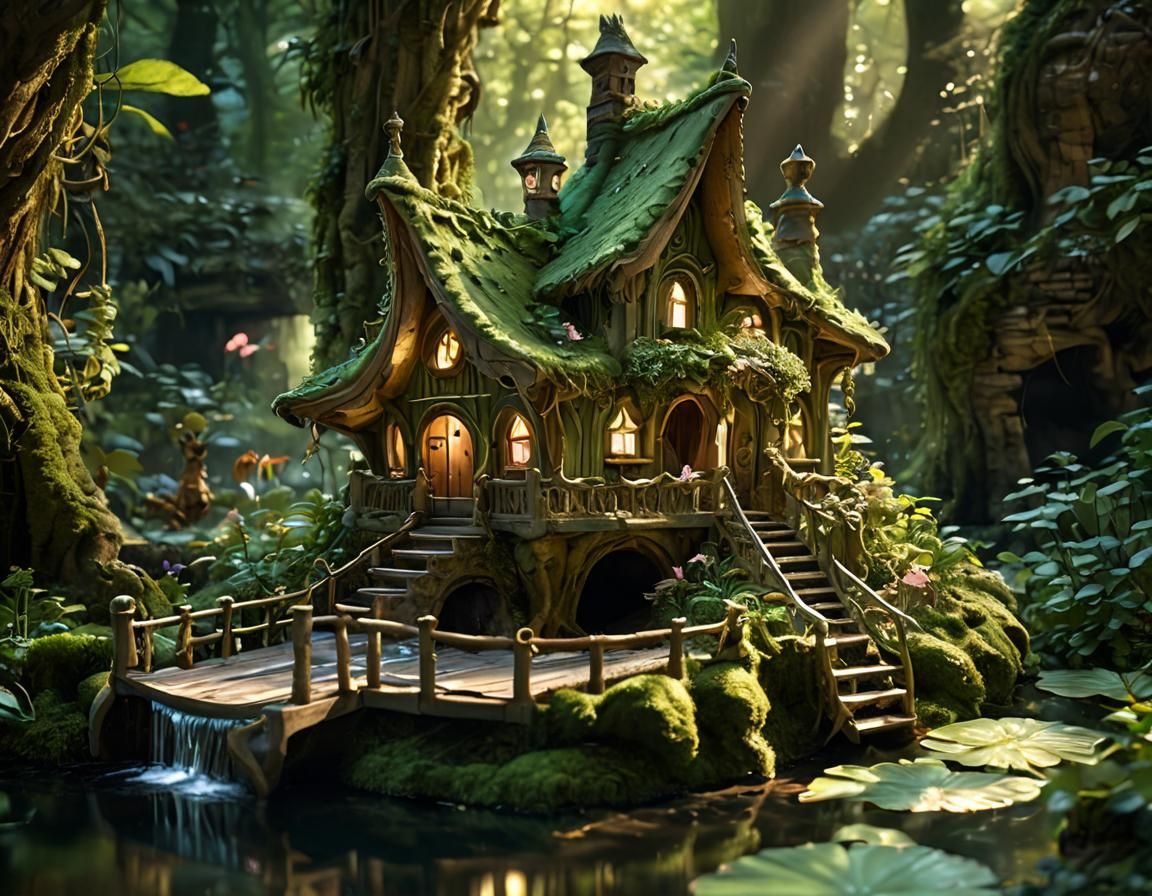 Fairies at Tiny House in Enchanted Forest