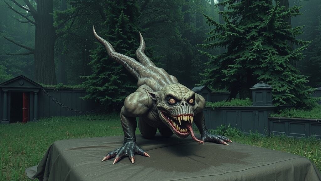 Terrifying Sleep Paralysis Demon in Dark Surrealist Style