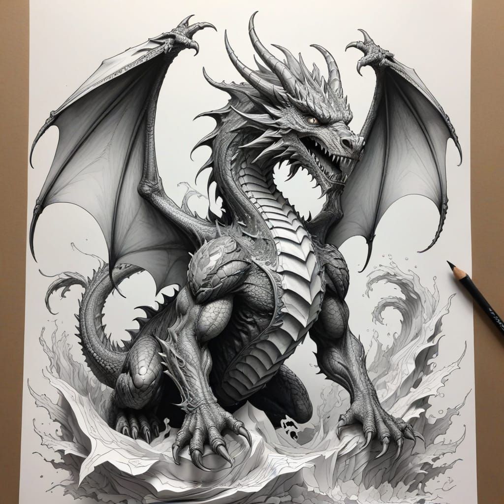 Colossal Dragon Breaks Free From Paper in 3D Transformation