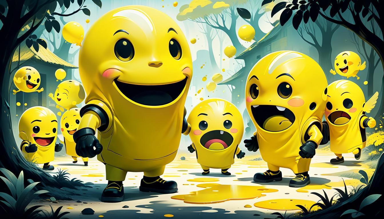 Characters Expressing Emotions Through the Color Yellow