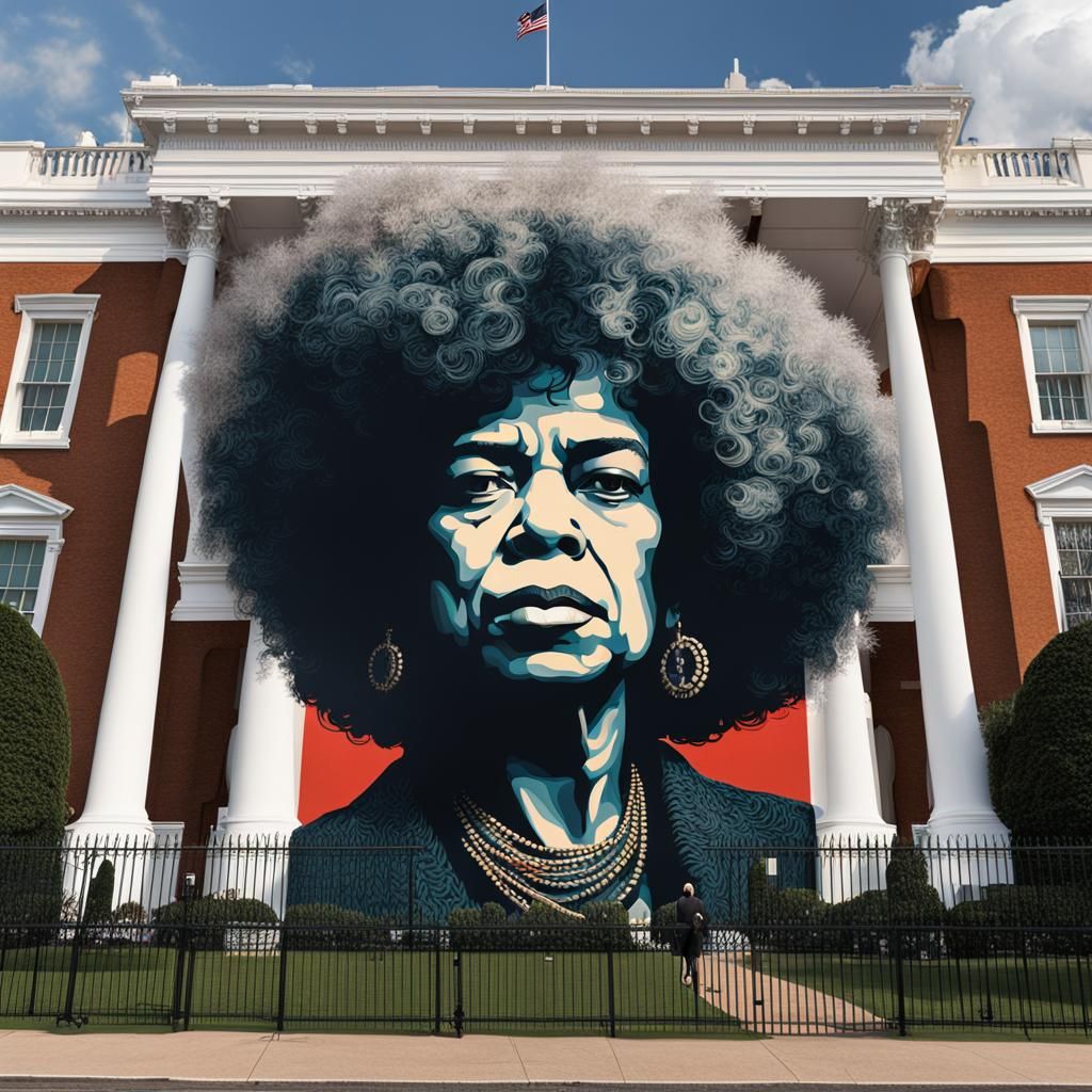 Angela Davis Mural on the White House
