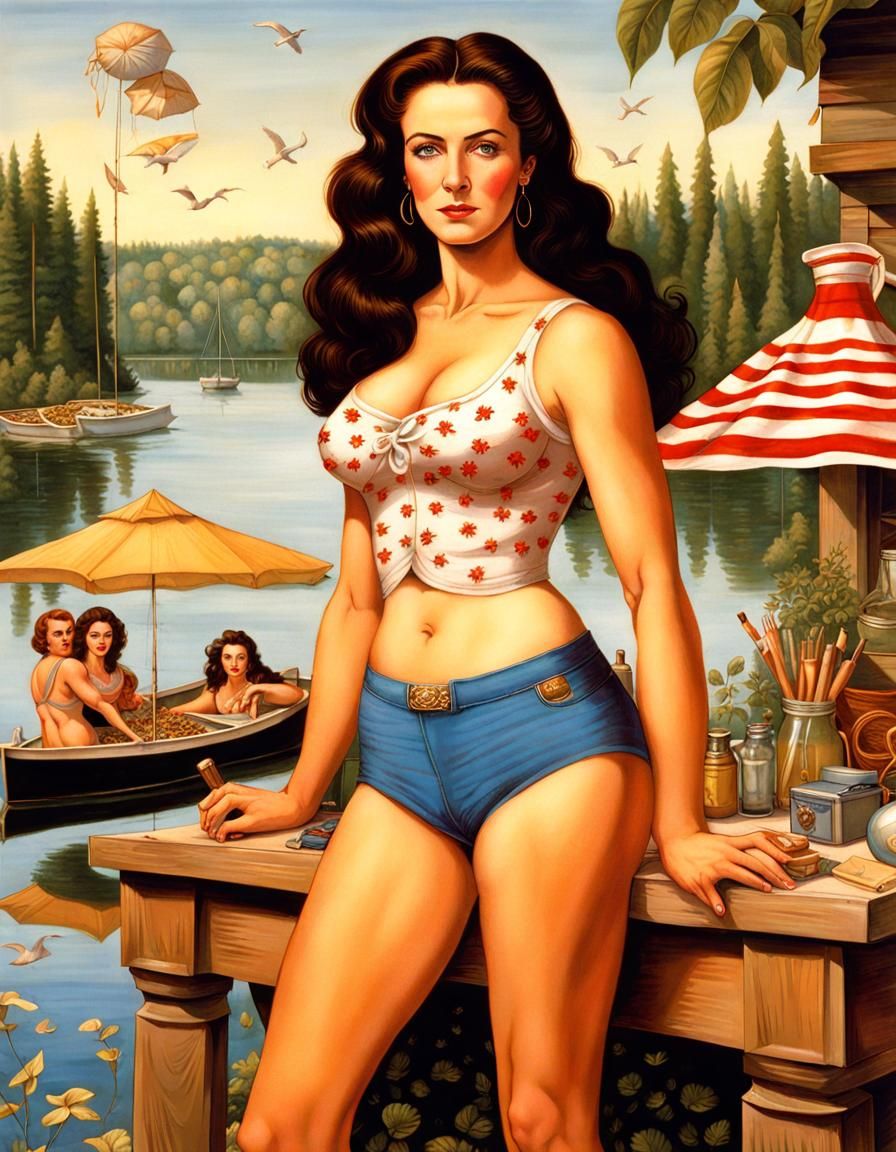 Lynda Carter Portrait in Renaissance Style