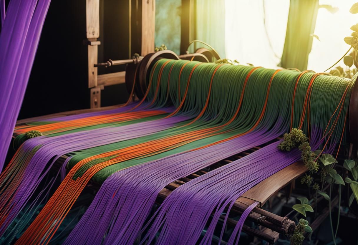 Green Goblin Weavers in Carnivorous Forest, Maximalist Art