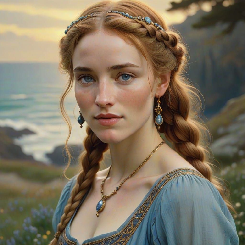 Elegant Young Woman in Soft Focus Portrait