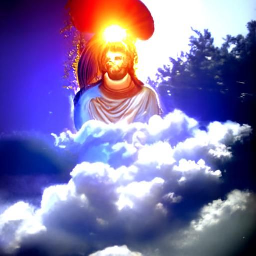 Ethereal Sunshine Beams Through Holy Clouds