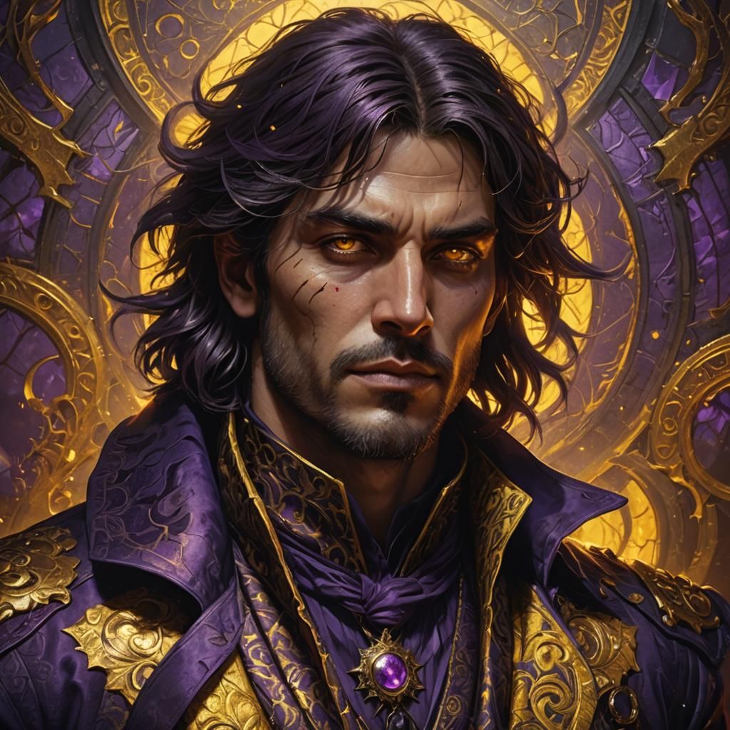 Charismatic Man in Dark Fantasy Concept Art