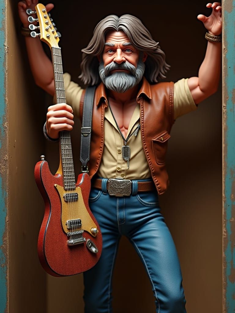 Vintage Action Figure in Collectible Box: Heroic 60-Year-Old...