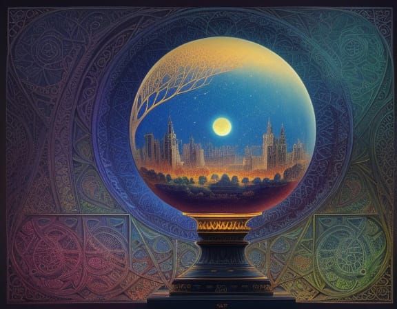 Surrealist Illustration of Learning and Growth