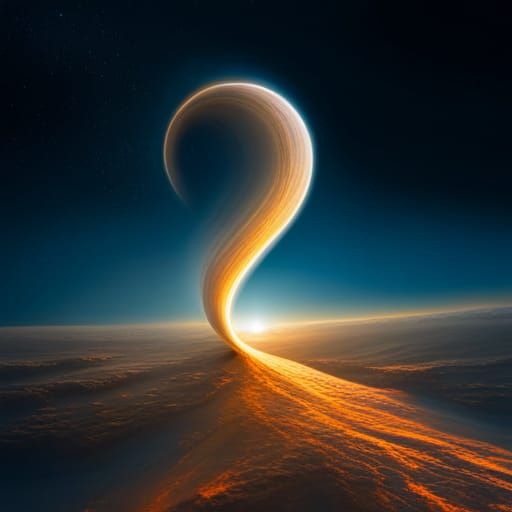 Galactic Question Mark in NASA Art Style