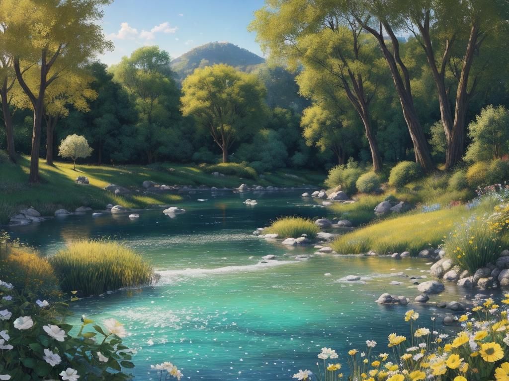 Joyful Victorian Family Picnic in Pointillist Style