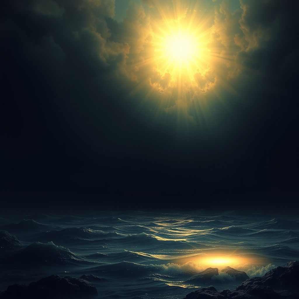 Primordial Creation Scene in Ethereal Style