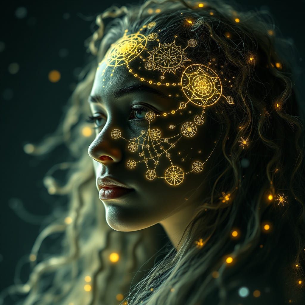 Surreal Double Exposure Portrait of Solomon's Bride