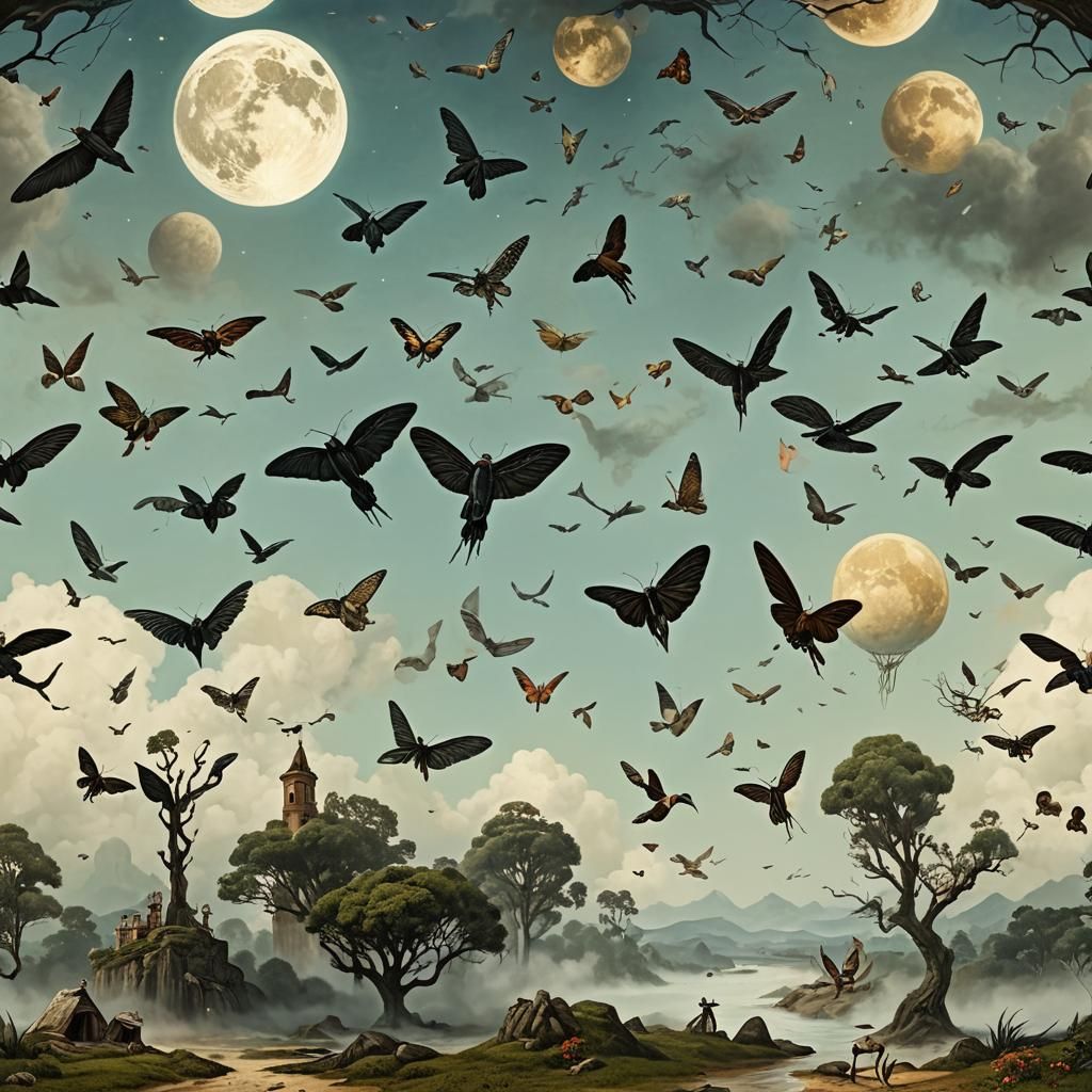 Surreal Quantum Dreamscape in Digital Art Style