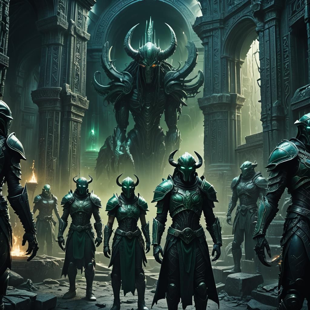 Dark Fantasy Assassins in Mystical City