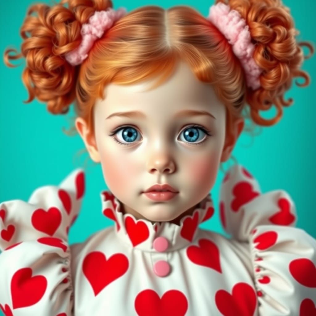 Baby with Red Puffs