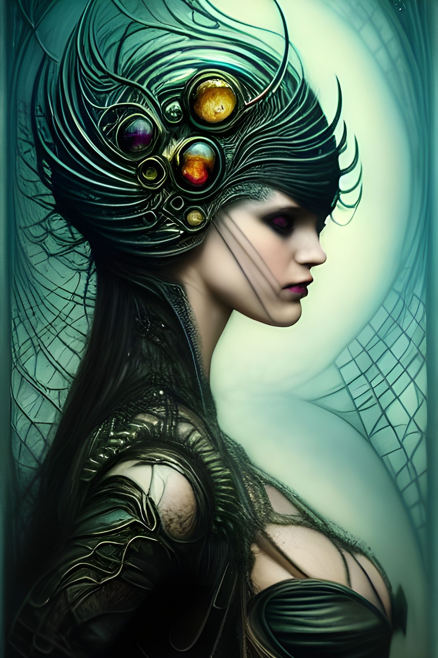 Sinister Elegant Imposter Portrait in Digital Art Style