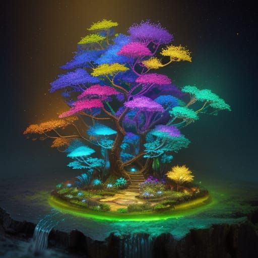 Miniature Fantasy World in Digital Painting