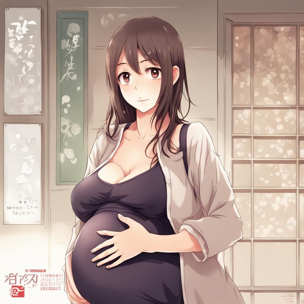 Anime Style Pregnant Girl, Manga Key Visual