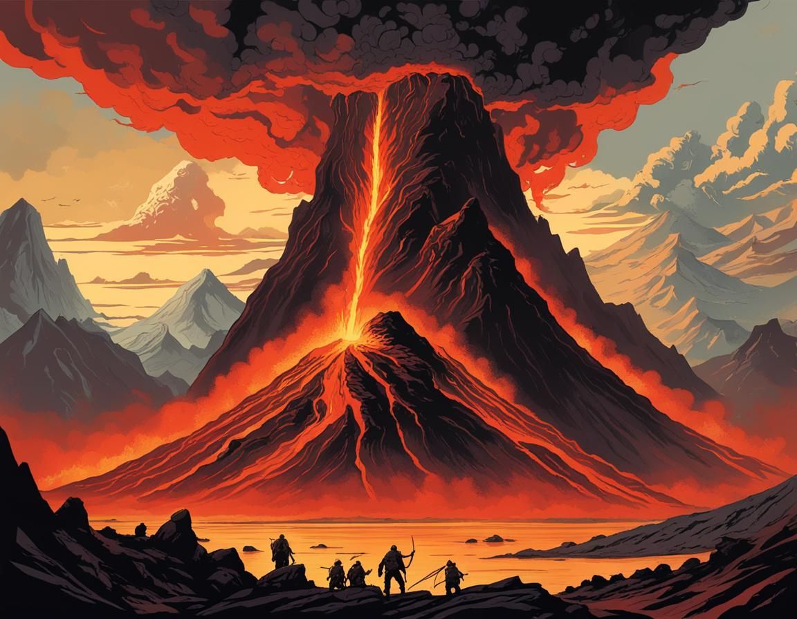 spectacular volcano Nyiragongo in Kongo