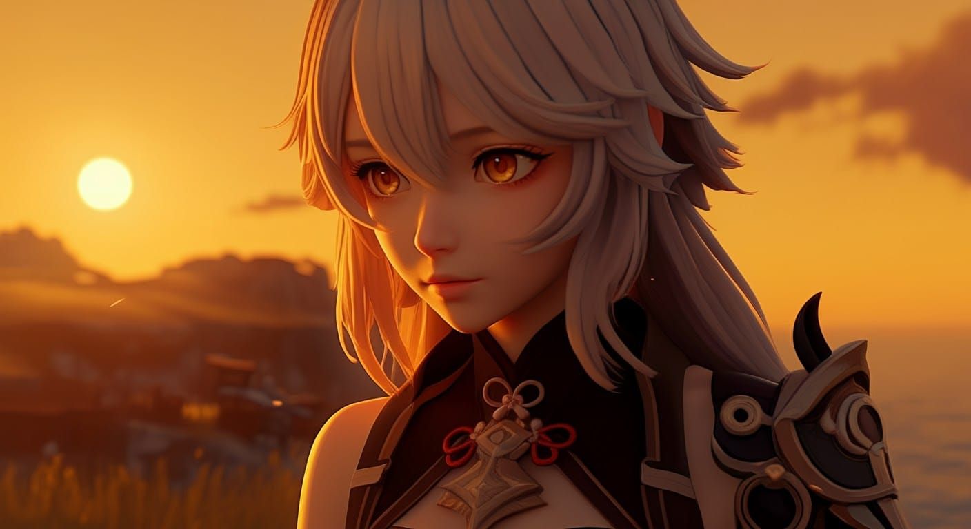 Detailed Anime Portrait Inspired by WLOP, 3D Art