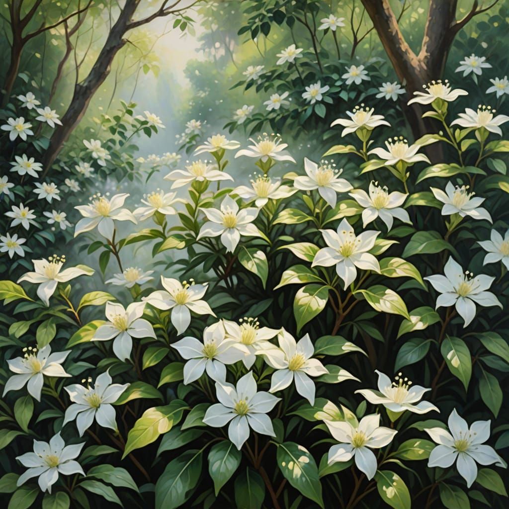 White jasmine flowers