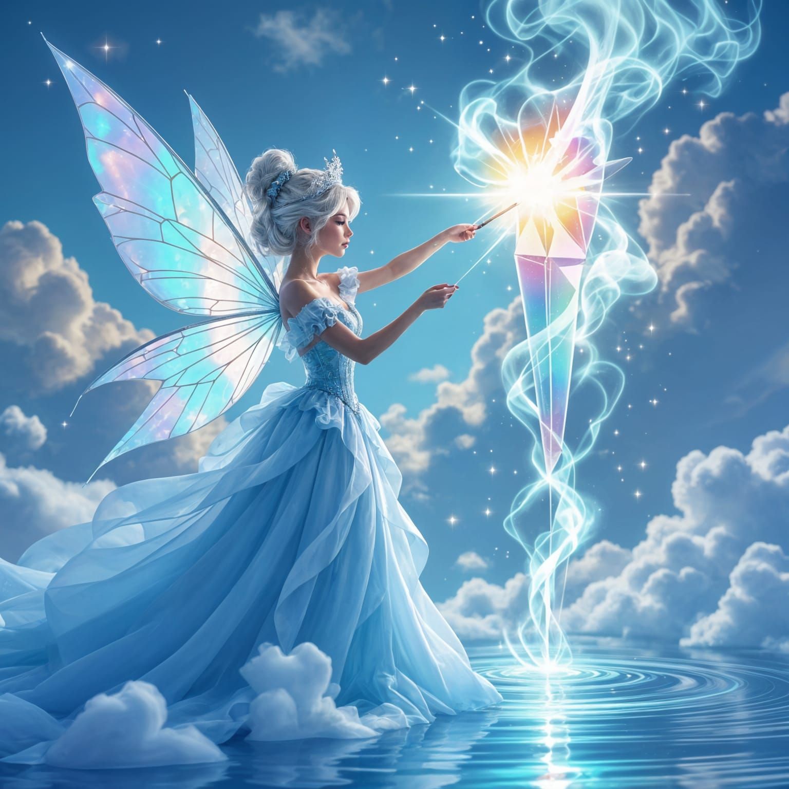Fairy Godmother Transforms Light Into Water