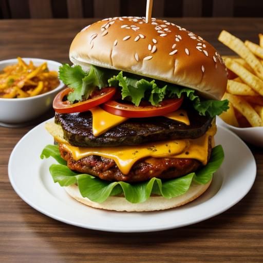 Photorealistic Hamburger Image