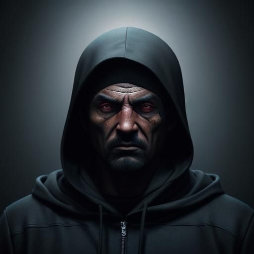 Man in Hoodie: 3D Rendering with Dynamic Lighting