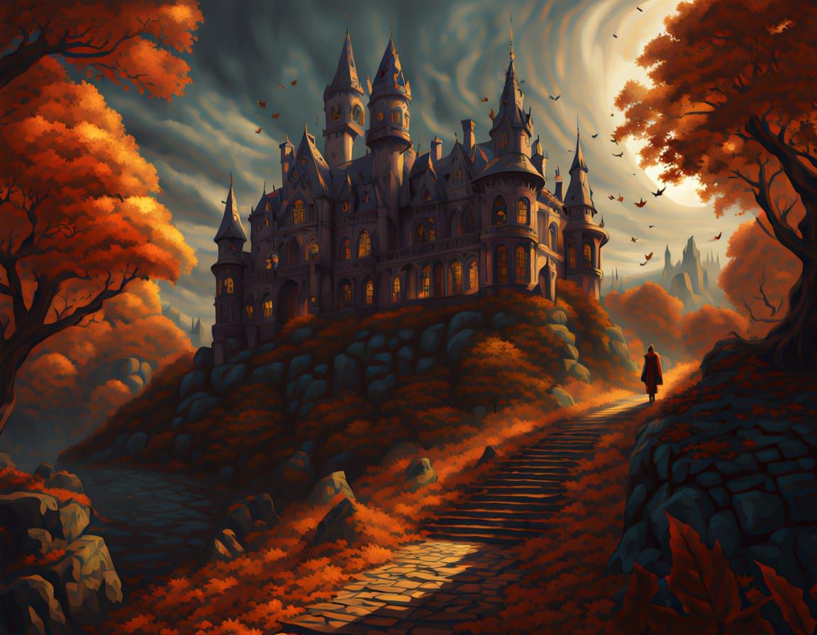 Fractal Fairy Tale Unfolds in Cracked Book Spine Art